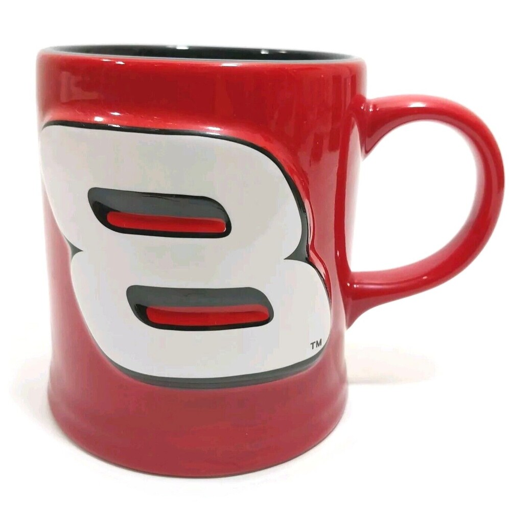 Dale Earnhardt Jr #8 Coffee Cup (NICE) Red Signature NASCAR Licensed 2002 #N100 - Picture 1 of 7